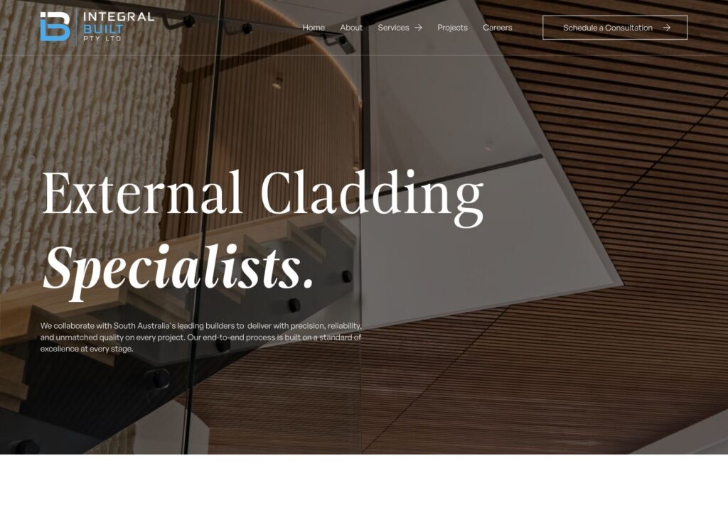 Integral Built website screenshot