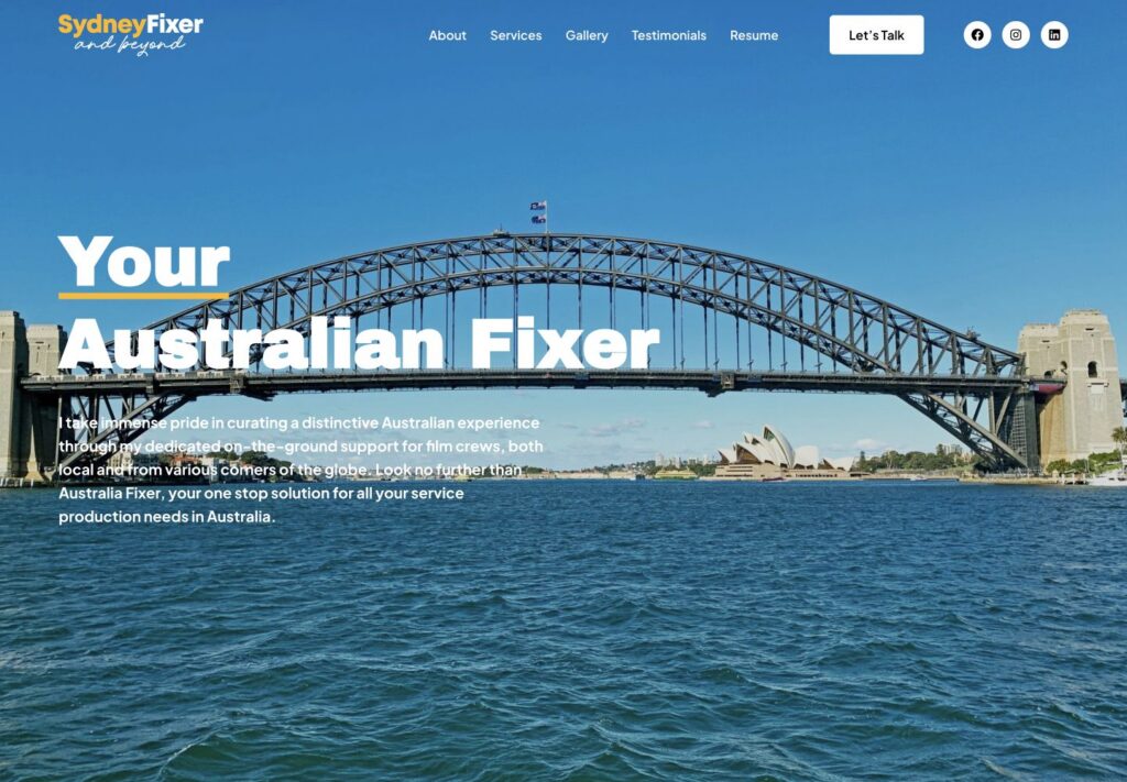 Sydney Fixer & Beyond website screenshot