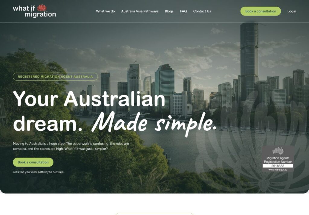 What If Migration website screenshot